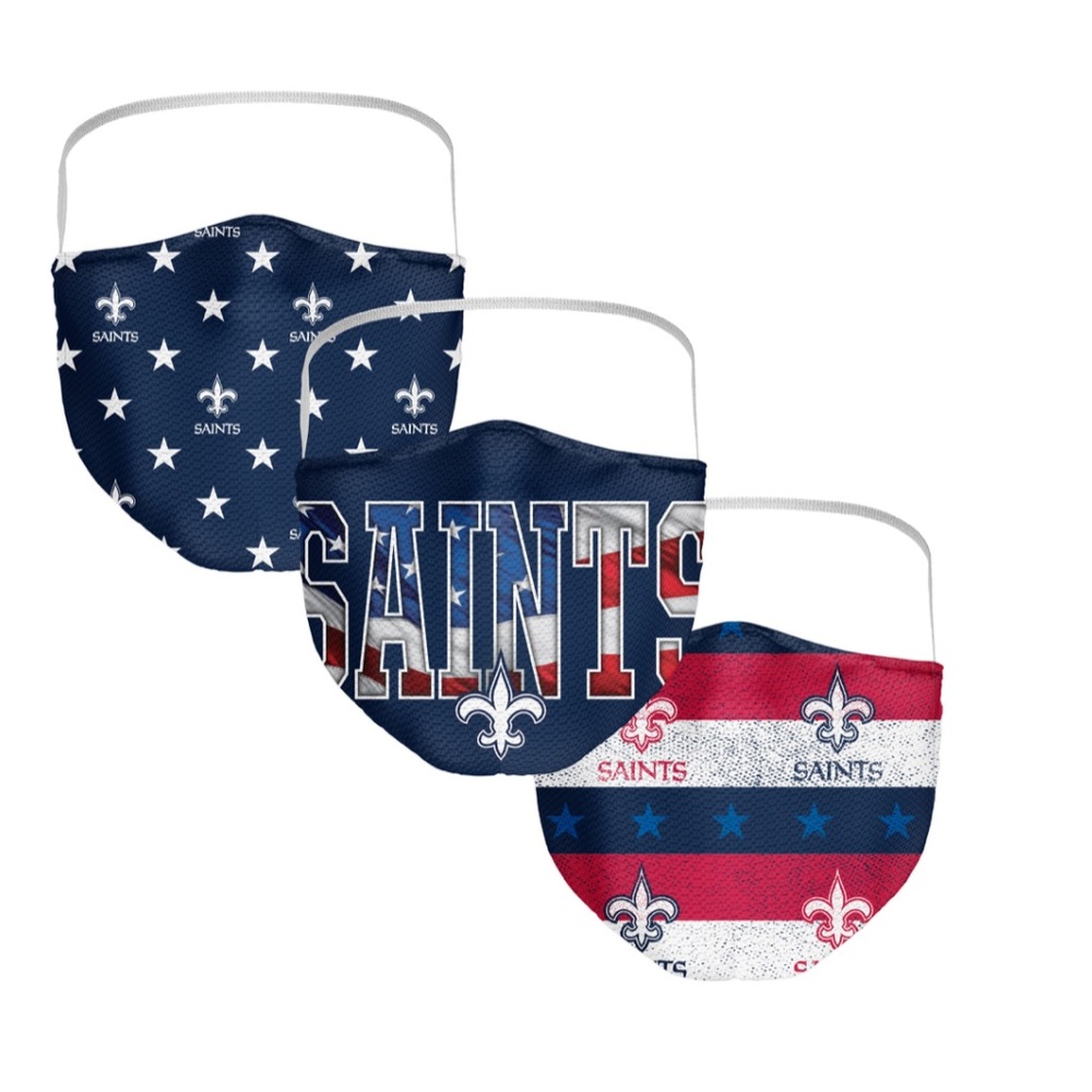 NFL Saints adult face mask set